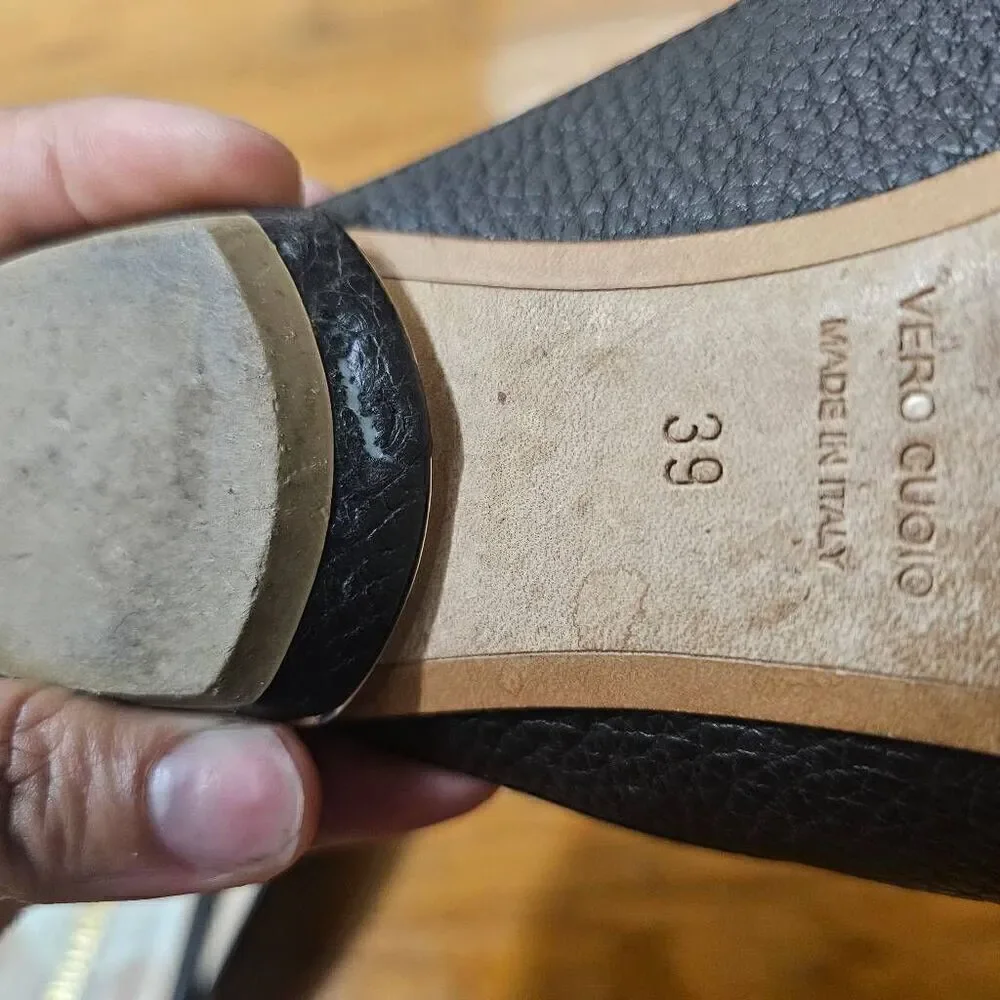 Nicholas Kirkwood Gold Leather Flats Size 39